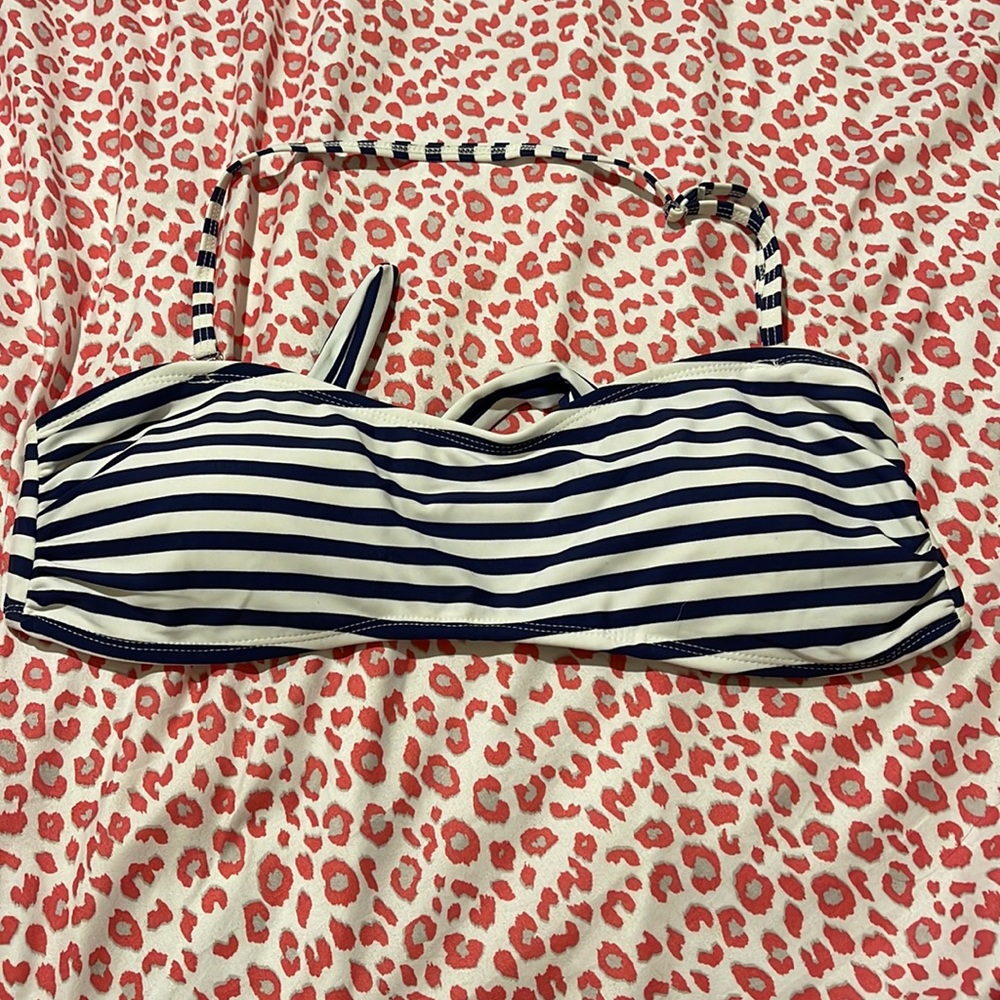 Blue and white strip bikini top WB brand